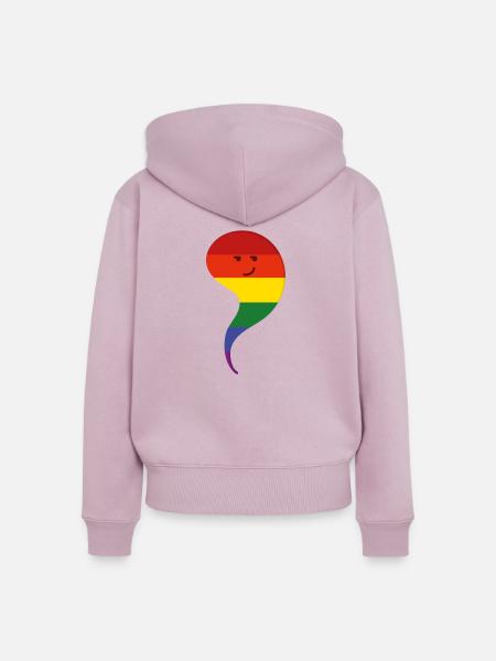 LGBT-Geist - Frauen Premium Bio Zip Hoodie - Altrosa