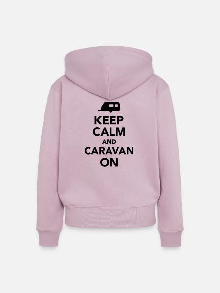 Camping - Frauen Premium Bio Zip Hoodie - Altrosa