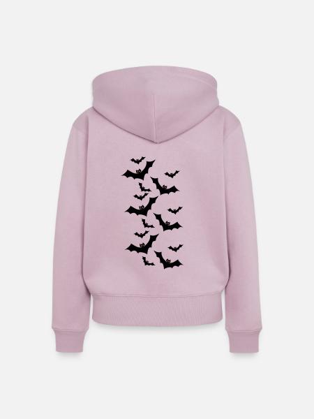 Fledermäuse - Frauen Premium Bio Zip Hoodie - Altrosa