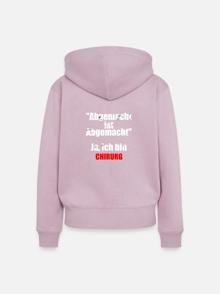 Lustiger Chirurg Arzt Spruch - Frauen Premium Bio Zip Hoodie - Altrosa