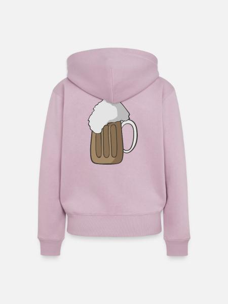 Bier - Frauen Premium Bio Zip Hoodie - Altrosa