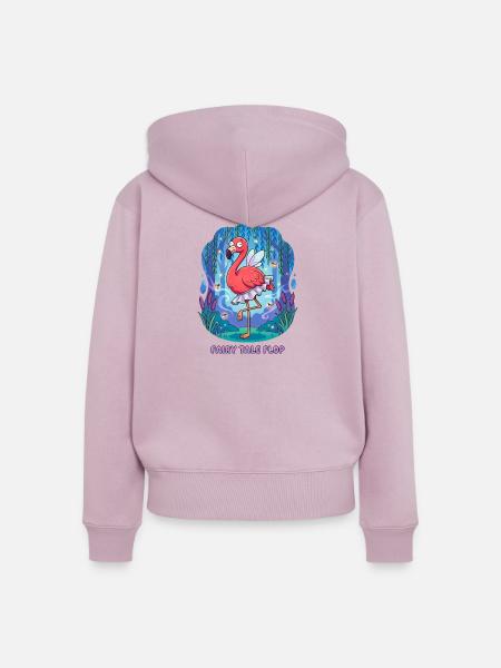 Lustige Flamingofee - Frauen Premium Bio Zip Hoodie - Altrosa