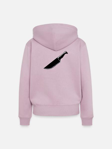 Scharfes Messer - Frauen Premium Bio Zip Hoodie - Altrosa