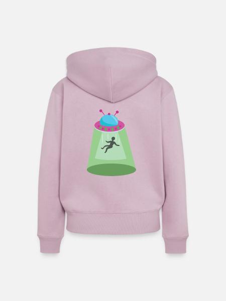 Ufo - Frauen Premium Bio Zip Hoodie - Altrosa