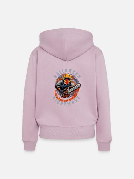 HALLOWEEN NIGHTMARE !! - Frauen Premium Bio Zip Hoodie - Altrosa