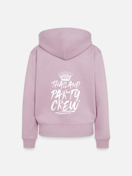 Thailand Party Crew Spruch - Frauen Premium Bio Zip Hoodie - Altrosa