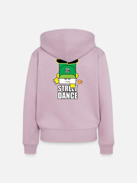 Green Street Dance Bot - Frauen Premium Bio Zip Hoodie - Altrosa