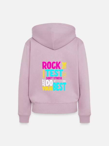 Rock den Test - Frauen Premium Bio Zip Hoodie - Altrosa