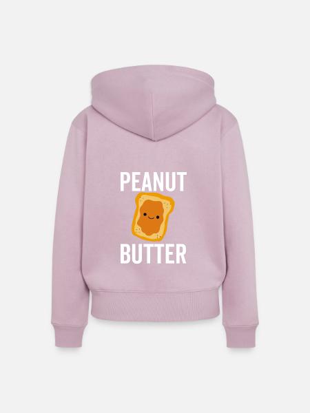Erdnussbutter - Frauen Premium Bio Zip Hoodie - Altrosa