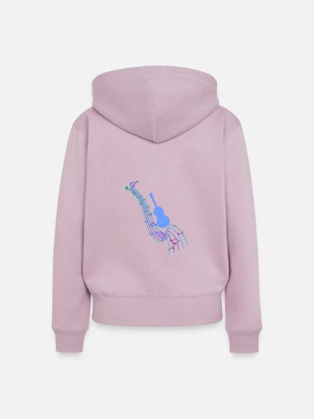 Jazz,Instrumente,Noten,Guitarre,Musik - Frauen Premium Bio Zip Hoodie - Altrosa
