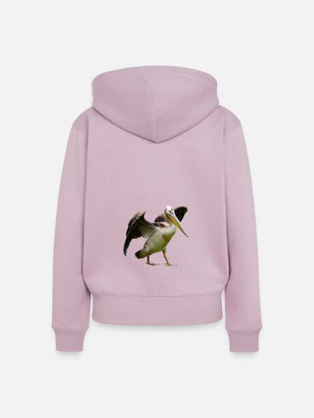 Rosa Pelikan - Frauen Premium Bio Zip Hoodie - Altrosa