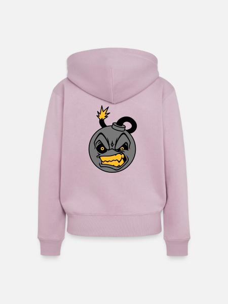 Angry Bomb - Frauen Premium Bio Zip Hoodie - Altrosa