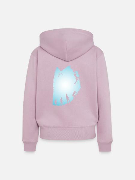 Climbing - Frauen Premium Bio Zip Hoodie - Altrosa