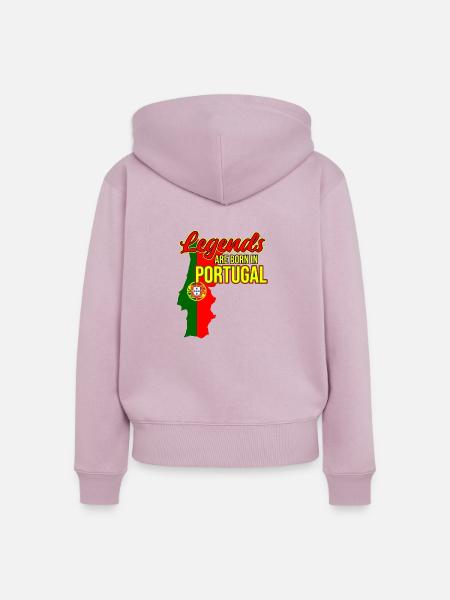Portugal - Frauen Premium Bio Zip Hoodie - Altrosa