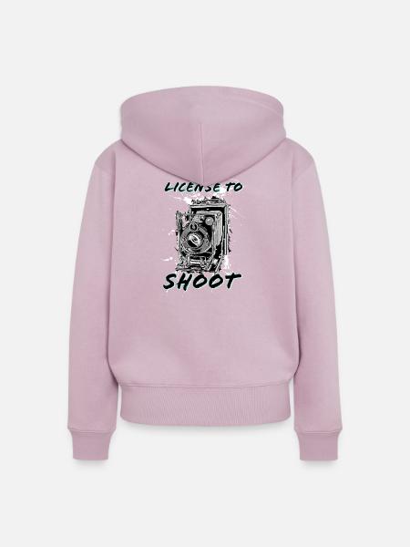 Lizenz zum Knipsen - Frauen Premium Bio Zip Hoodie - Altrosa