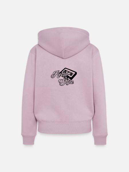Retro Style Musik Kassette - Frauen Premium Bio Zip Hoodie - Altrosa