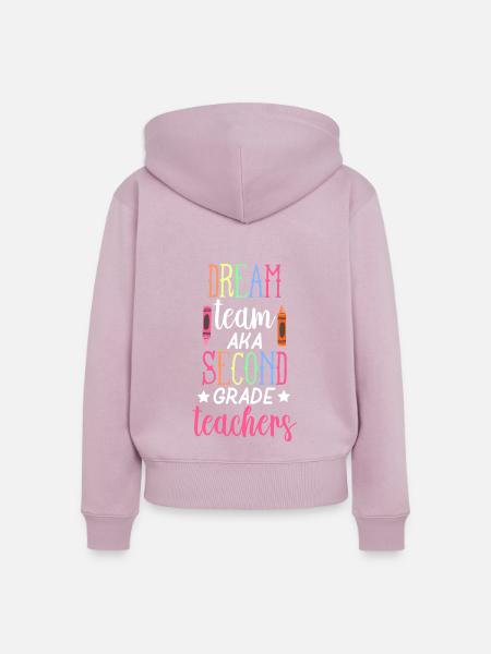 2nd Grade Teachers - Frauen Premium Bio Zip Hoodie - Altrosa