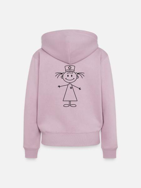 nurse - Frauen Premium Bio Zip Hoodie - Altrosa