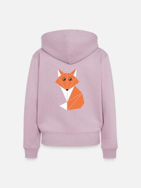 Kawaii Fuchs - Frauen Premium Bio Zip Hoodie - Altrosa