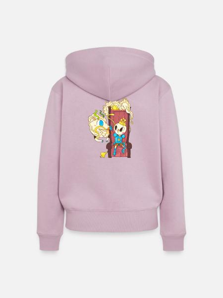 Drache und Zwiebel - Frauen Premium Bio Zip Hoodie - Altrosa