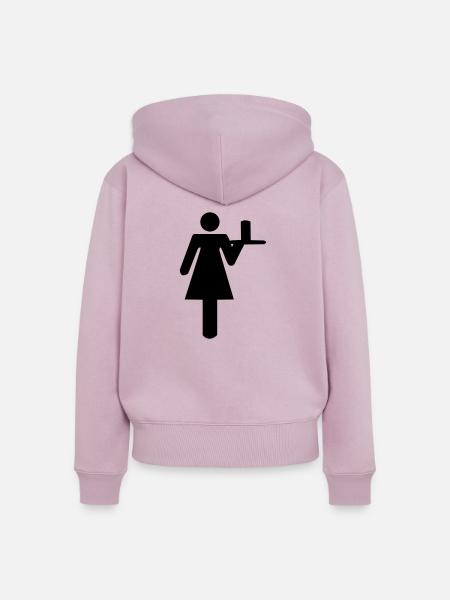 Kellnerin - Frauen Premium Bio Zip Hoodie - Altrosa