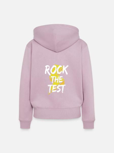 Rock den Test - Frauen Premium Bio Zip Hoodie - Altrosa