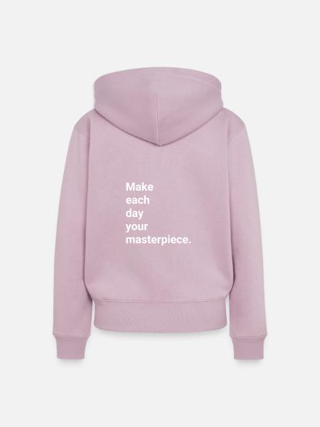Make each day your masterpiece - Frauen Premium Bio Zip Hoodie - Altrosa