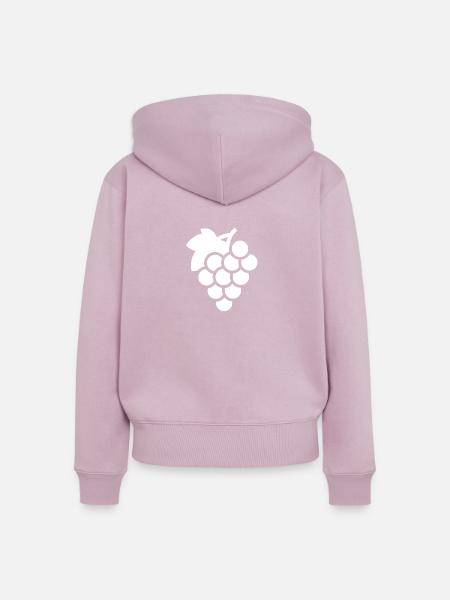 Trauben - Frauen Premium Bio Zip Hoodie - Altrosa
