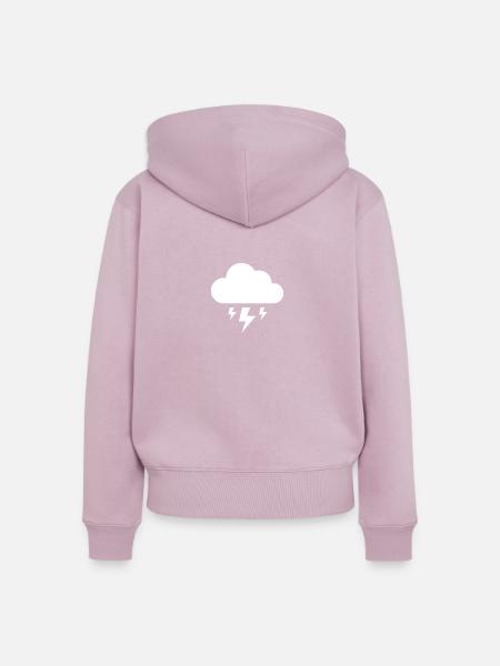 Gewitter - Frauen Premium Bio Zip Hoodie - Altrosa