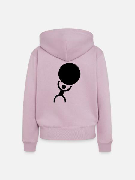 Strong Men - Frauen Premium Bio Zip Hoodie - Altrosa
