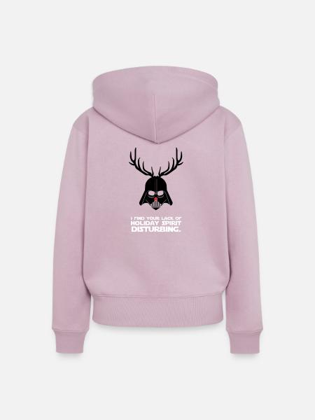 Weihnachtsmann Vader - Frauen Premium Bio Zip Hoodie - Altrosa