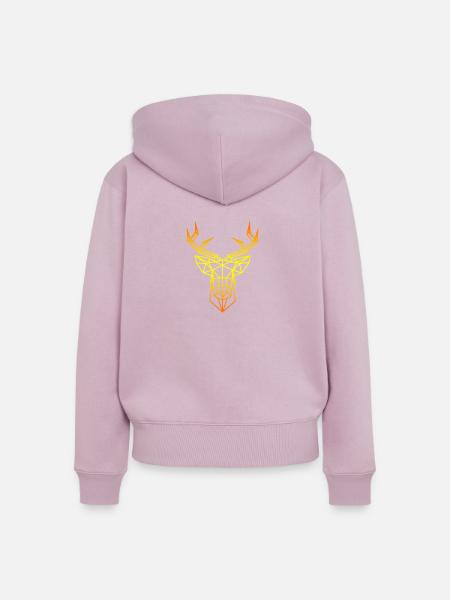Deer - Frauen Premium Bio Zip Hoodie - Altrosa