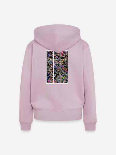 Partikel-Kollisionen - Frauen Premium Bio Zip Hoodie - Altrosa