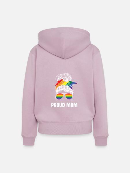 LGBT Stolze Mutter - Frauen Premium Bio Zip Hoodie - Altrosa