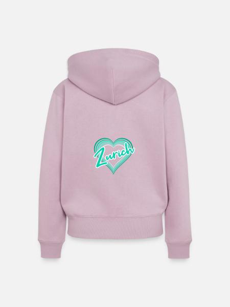 Zürich - Frauen Premium Bio Zip Hoodie - Altrosa