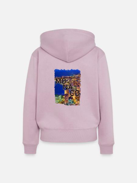 Monaco - Frauen Premium Bio Zip Hoodie - Altrosa