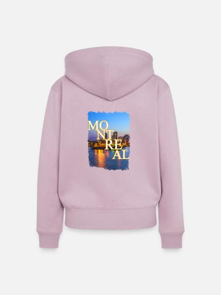 Montreal - Frauen Premium Bio Zip Hoodie - Altrosa