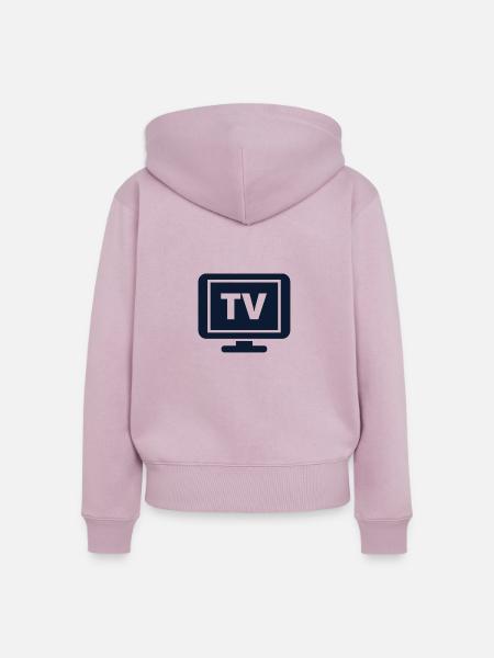 Fernsehen - Frauen Premium Bio Zip Hoodie - Altrosa