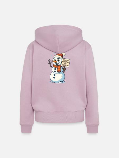 Lebkuchenmann Lebkuchen Lebkuchenmänner Geschenk - Frauen Premium Bio Zip Hoodie - Altrosa