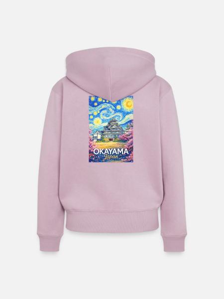 Okayama Japan - Frauen Premium Bio Zip Hoodie - Altrosa