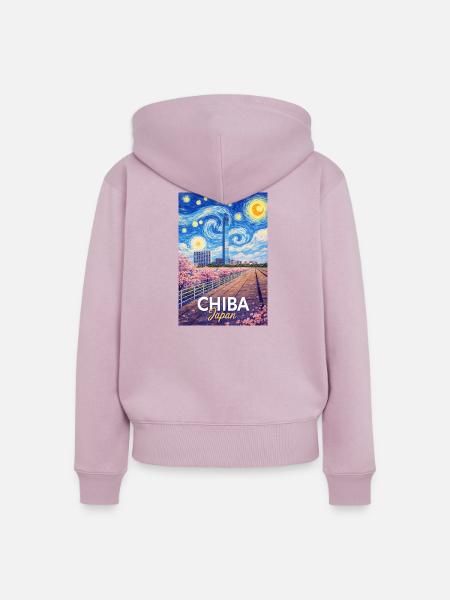 Chiba Japan - Frauen Premium Bio Zip Hoodie - Altrosa