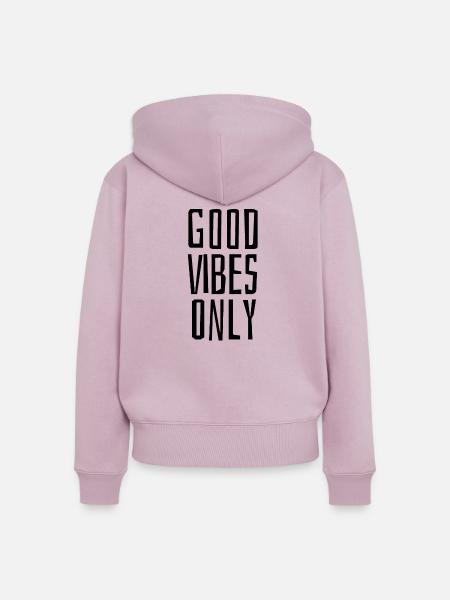 nur gute Stimmung - Frauen Premium Bio Zip Hoodie - Altrosa