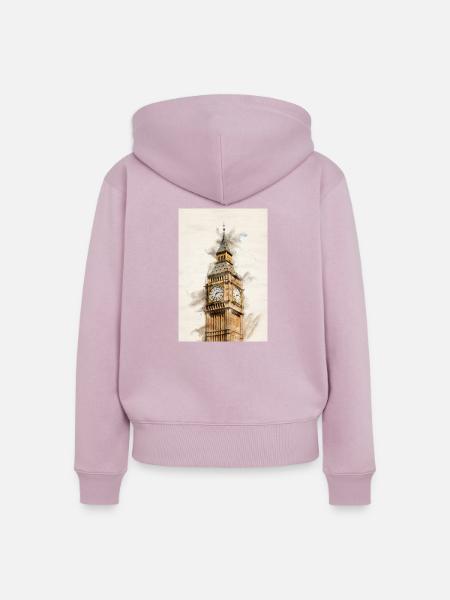 London Big Ben - Frauen Premium Bio Zip Hoodie - Altrosa