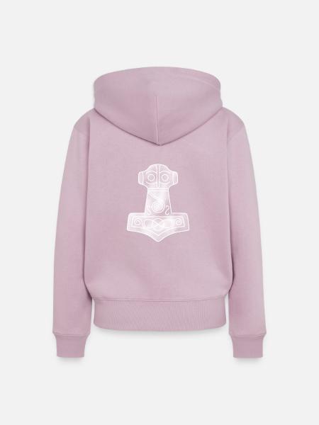 Thorshammer - Frauen Premium Bio Zip Hoodie - Altrosa