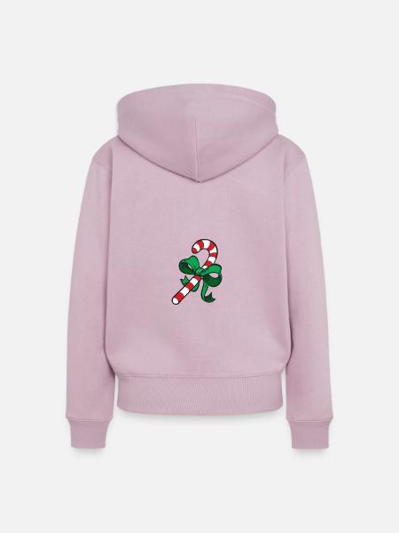 Zuckerstange - Frauen Premium Bio Zip Hoodie - Altrosa