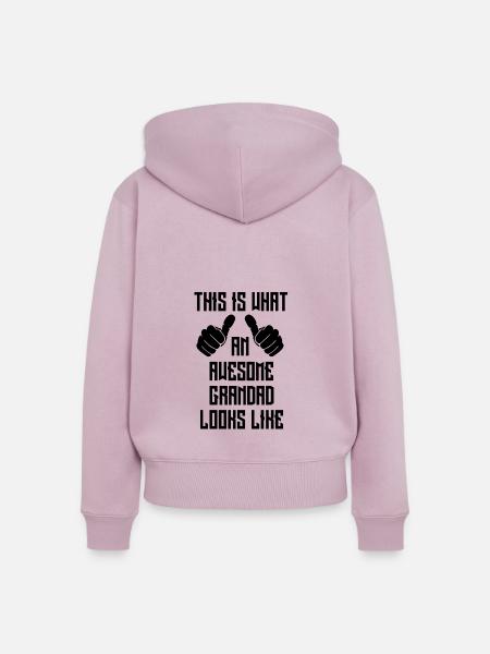 Awesome Grandad - Frauen Premium Bio Zip Hoodie - Altrosa
