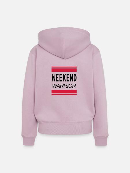 Weekend Warrior - Frauen Premium Bio Zip Hoodie - Altrosa