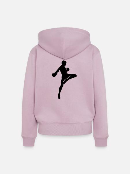 Muay Thai - Frauen Premium Bio Zip Hoodie - Altrosa