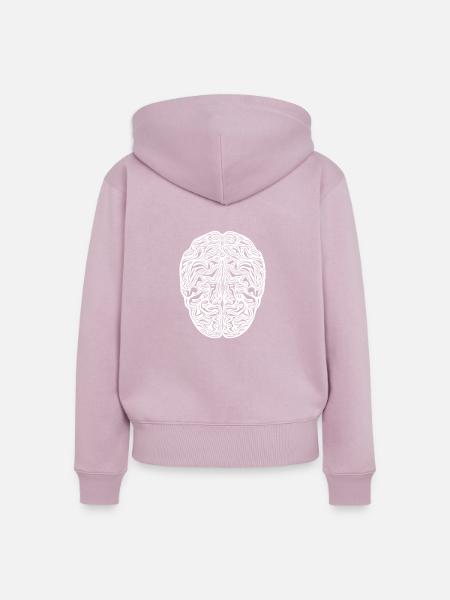 Gehirn - Anatomischer Vector - Frauen Premium Bio Zip Hoodie - Altrosa