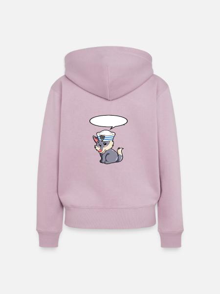 Matrose Wolf - Frauen Premium Bio Zip Hoodie - Altrosa